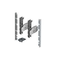 Afbeeldingen van Hettich AvanTech YOU Set verbinders voor inliggend front om zelf op maat te maken, te gebruiken met ladezijwand, systeemhoogte  139,  zilver