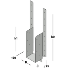 Afbeeldingen van GB Raveeldrager met strip 305/63x155 1 Sendzimir Verzinkt
