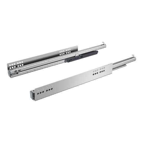 Afbeeldingen van Hettich ladegeleiders Quadro V6+ voor Push to open Silent, NL 620 mm, EB 9,5 mm, links en rechts
