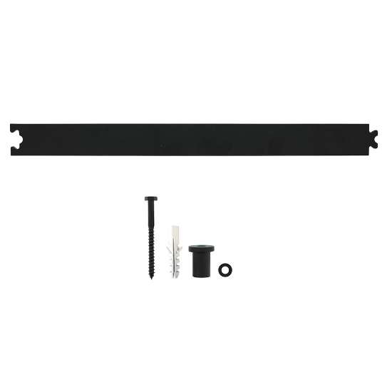 Afbeeldingen van INTERSTEEL Schuifdeursysteem – tussenrail 45 cm mat zwart 4501