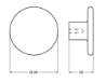 Afbeeldingen van Hermeta Knop Rond 50mm 3755-11E F1 Mat