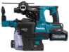 Afbeeldingen van Makita Combihamer  met stofafzuiging - 40V Max 2x 4,0 Ah accu - inclusief snellader zonder wisselkop in Mbox