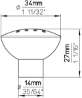 Afbeeldingen van Siro Meubelknop kunststof - L 34mm/H 27mm/B 34mm nikkel mat 
