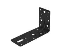 Afbeeldingen van GB hoekanker met ril - 90x150mm 60x2,5mm - epoxycoating zwart