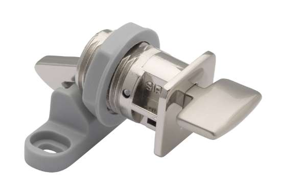 Afbeeldingen van Siro Kastslot metaal - boorafstand 32mm/L 58mm/H 25mm/B 44mm RVS effect/grijs 