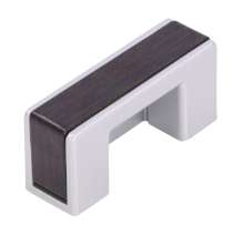 Afbeeldingen van Siro Meubelgreep kunststof - boorafstand 32mm/L 45mm/H 20mm/B 14mm aluminium/wenge 