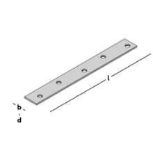 Afbeeldingen van GB Verbindingsplaat 165x20x2 Zink-Magnesium