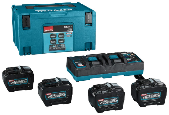 Afbeeldingen van Makita accu laadsysteem startset DC40RB - 4x8,0Ah accu - met duo snellader in Mbox 