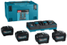Afbeeldingen van Makita accu laadsysteem startset DC40RB - 4x8,0Ah accu - met duo snellader in Mbox 