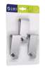 Afbeeldingen van Siro Deurhaak metaal - 3 stuks L 100mm/H 40mm/B 40mm chroom glanzend 