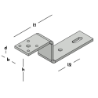 Afbeeldingen van GB vloerkozijnstrip - 110x85x180mm 60x8mm - elektrolitisch verzinkt