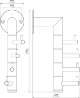 Afbeeldingen van Siro hakenrek klein metaal - boorafstand 46mm/L 210mm/H 123mm/B 60mm RVS 