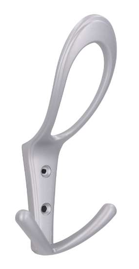 Afbeeldingen van Siro Kapstokhaak metaal - boorafstand 25mm/L 161mm/H 71mm/B 76mm - aluminium 