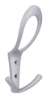Afbeeldingen van Siro Kapstokhaak metaal - boorafstand 25mm/L 161mm/H 71mm/B 76mm - aluminium 
