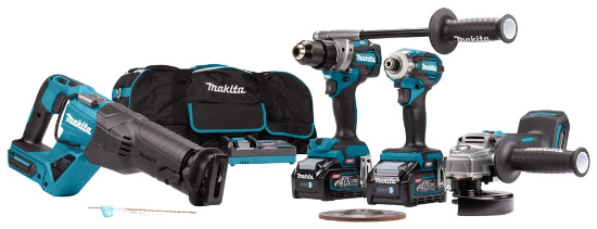 Afbeeldingen van Makita combiset XGT DK0126G401 - 2x4,0Ah accus en lader in tas