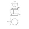 Afbeeldingen van INTERSTEEL Knop rond centraal rvs geborsteld 2246