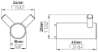 Afbeeldingen van Siro Kapstokhaak metaal - L 26mm/H 40mm/B 34mm mat zwart 