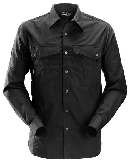 Afbeeldingen van Snickers Blouse 8508 maat XL Zwart 0400 lange mouw Op=Op