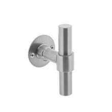 Afbeeldingen van INTERSTEEL Gatdeel T-model recht + ronde platte rozet 50x2mm rvs geborsteld 1671