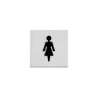 Afbeeldingen van INTERSTEEL Pictogram damestoilet zelfklevend vierkant rvs geborsteld 4601