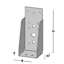 Afbeeldingen van GB Balkdrager GBS-ZL 59x146 1,5 Sendzimir Verzinkt