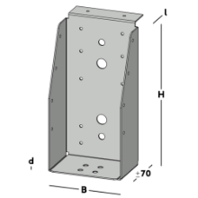 Afbeeldingen van GB Balkdrager GBS-KL 100x200 1,5 Sendzimir Verzinkt