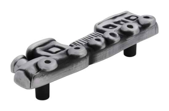 Afbeeldingen van Siro Meubelgreep metaal - boorafstand 76mm/L 109mm/H 29mm/B 38mm antiek tin 