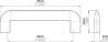 Afbeeldingen van Siro Meubelgreep metaal - boorafstand 96mm/L 118mm/H 33mm/B 8mm RVS effect 