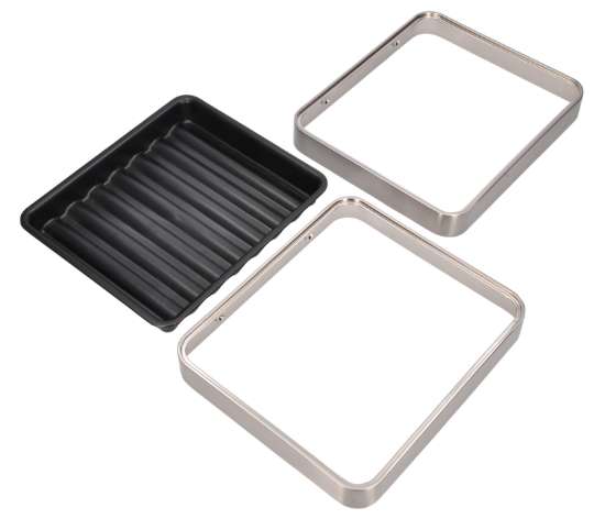 Afbeeldingen van Siro Paraplu standaard metaal - wandgemonteerde boorafstand 2x128mm/ RVS effect/zwart 