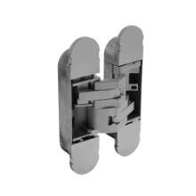 Afbeeldingen van INTERSTEEL Scharnier zamak 130x30, 3D verstelbaar, binnenwerk grijs gelakt - grijs gelakte afdekkappen 4626