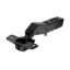 Afbeeldingen van Hettich Sensys hoekscharnier W30 met geïntegreerde demping (Sensys 8639i W30), in obsidiaanzwart, opliggend, openingshoek 95°, TH-boorbeeld 52 x 5,5 mm, voor schroefbevestiging (-)