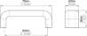Afbeeldingen van Siro Meubelgreep kunststof - boorafstand 64mm/L 75mm/H 26mm/B 20mm - wit 