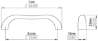 Afbeeldingen van Siro Meubelgreep metaal - boorafstand 64mm/L 74mm/H 23mm/B 13mm messing glanzend 