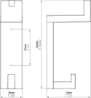 Afbeeldingen van Siro Kapstokhaak kunststof - boorafstand 57mm/L 140mm/H 70mm/B 35mm - aluminium 