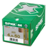 Afbeeldingen van Spax-M 4.5x50 T20 spaanplaatschroef - platkop - elektrolytisch verzinkt Op=Op