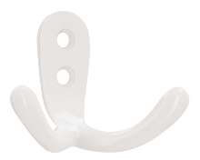 Afbeeldingen van Siro Kapstokhaak metaal - boorafstand 11mm/L 45mm/H 28mm/B 60mm - wit 