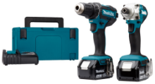 Afbeeldingen van Makita 18 V Combiset voor schroeven en boren in hout DLX2339J