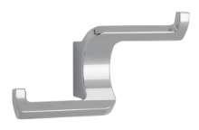 Afbeeldingen van Siro Kapstokhaak metaal - boorafstand 16mm/L 63mm/H 37mm/B 108mm chroom glanzend 