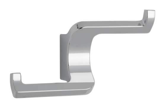 Afbeeldingen van Siro Kapstokhaak metaal - boorafstand 16mm/L 63mm/H 37mm/B 108mm chroom glanzend 