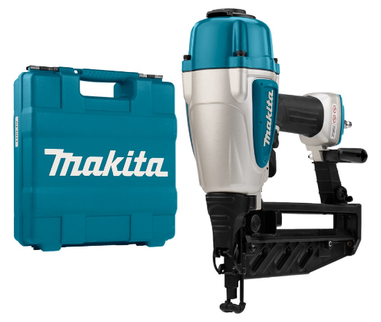 Afbeeldingen van Makita brad tacker AF601 - 8 bar 16Ga - inclusief olie en veiligheidsbril In koffer 