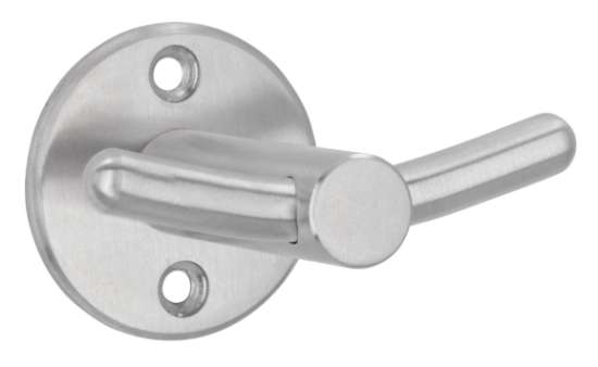 Afbeeldingen van Siro Kapstokhaak metaal - boorafstand 28mm/L 42mm/H 55mm/B 64mm RVS 