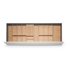 Afbeeldingen van Blum Bestekindeling met messenhouder Legrabox - corpusbreedte 1000mm-1200 diepte 450mm - fineer eiken/aluminium OL.EA4512S1BEST
