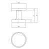Afbeeldingen van INTERSTEEL Voordeurknop Rond Ø55 mm éénzijdige montage aluminium 3929