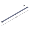 Afbeeldingen van GB stootijzer met knop en beitel - Ø25x1000mm - blauw gelakt