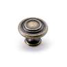 Afbeeldingen van Hettich Knop Essa, H 25 mm, ø 32 mm, messingkleurig antiek