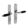 Afbeeldingen van INTERSTEEL Deurkruk Courgette met ovaal schild 238x39x9mm blind mat chroom 0206