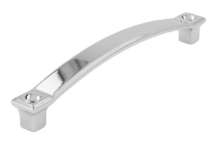 Afbeeldingen van Siro Meubelgreep metaal - boorafstand 128mm/L 142mm/H 22mm/B 14mm 14mm chroom glanzend 