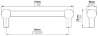 Afbeeldingen van Siro Meubelgreep metaal - boorafstand 96mm/L 111mm/H 28mm/B 15mm RVS 