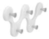 Afbeeldingen van Siro Haaklijst kunststof - boorafstand 2x100mm/L 248mm/H 31mm/B 103mm - wit/chroom 