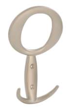 Afbeeldingen van Siro Kapstokhaak metaal - boorafstand 32mm/L 147mm/H 43mm/B 94mm - nikkel mat 